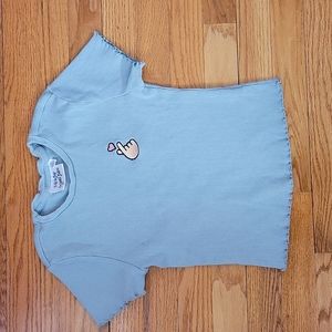 2/$20 Korean inspired ribbed Tee sz S